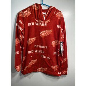 concepts sports womens sweater size medium detroit red wings hooded pocket